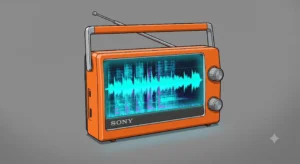 retro boombox with digital display- GeminiAI